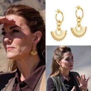 Missoma Gold Zenyu Fan Chandelier Hoop Earrings, ASO Kate Middleton